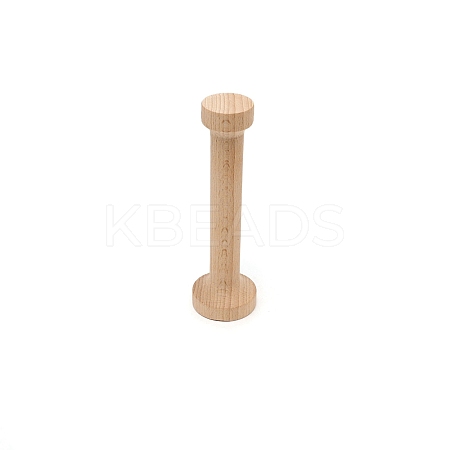 Undyed Wooden Egg Tart Under-Type Double Head LS-DIY-WH0184-80-1
