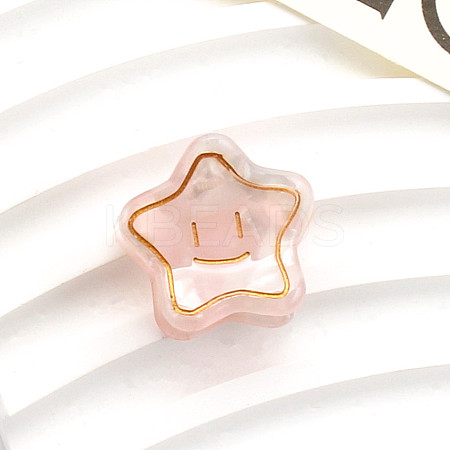 Cellulose Acetate(Resin) Star Hair Claw Clips OHAR-PW0003-030B-1