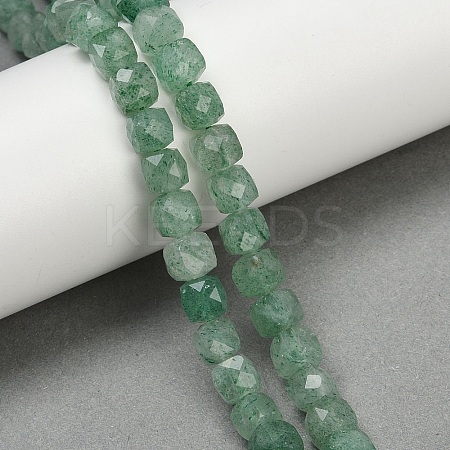 Natural Green Strawberry Quartz Beads Strands G-H078-C42-6mm-1