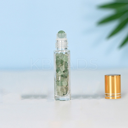 Natural Green Aventurine Roller Ball Bottles BOTT-PW0011-70B-01-1