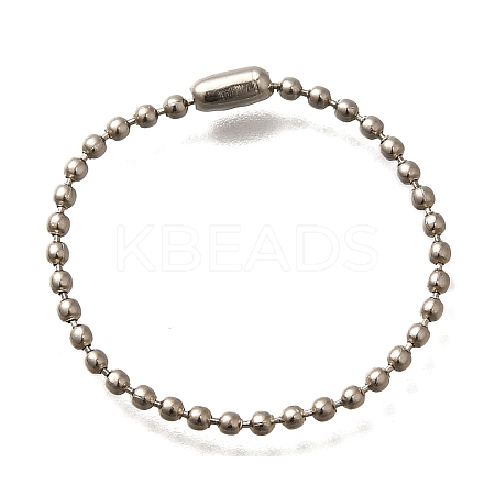 Brass Ball Chain Bracelets for Women Men BJEW-M059-01P-1