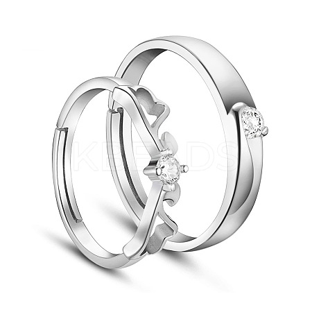 SHEGRACE Popular 925 Sterling Silver Couple Rings JR275A-1