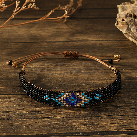 Bohemian Style Geometric Glass Seed Bead Handmade Bracelet for Women HL6362-8-1