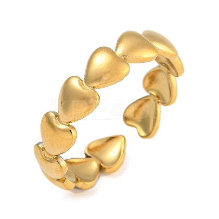 304 Stainless Steel Open Cuff Rings for Women LS-RJEW-L125-07G-02-1