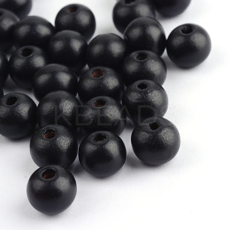 Dyed Natural Wood Beads WOOD-S662-6x7mm-A06-1