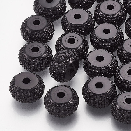 Resin Rhinestone Beads RESI-T020-01B-01-1