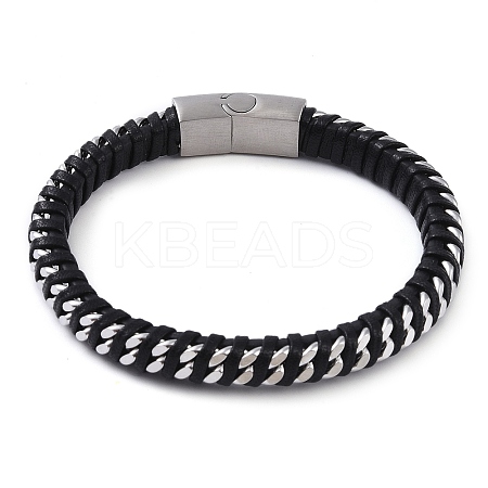 Leather Cord Bracelets BJEW-A009-04P-1