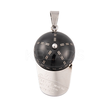 304 Stainless Steel Pendants STAS-K283-09EB-1