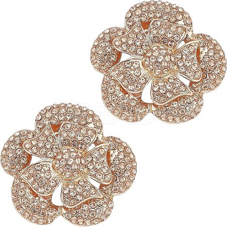 2Pcs Detachable Flower Shoe Decoration FIND-FG0001-69-1