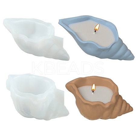 DIY Drip Glue Gypsum Conch Storage Box Decoration Mold Aromatherapy Candle Cup Conch Candle Cup Silicone Mold ST-CJ0021-03-1