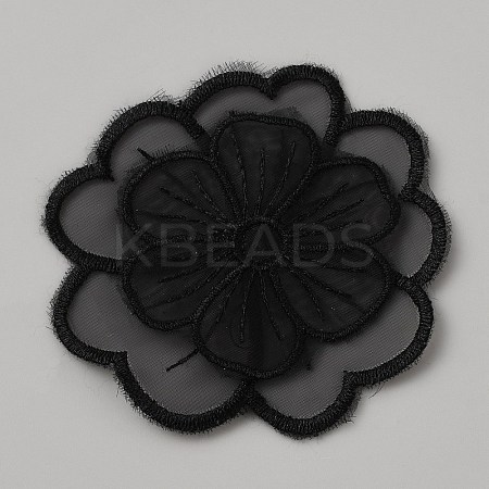 Organza Embroidery Sew on Appliques PATC-WH0008-61I-1