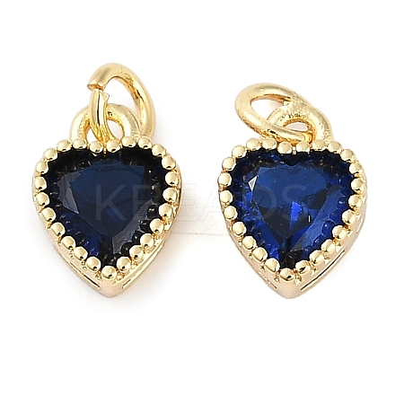 Real 18K Gold Plated Brass Inlaid Cubic Zirconia Charms LS-ZIRC-L100-074G-01-1