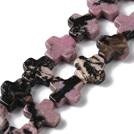Natural Rhodonite Beads Strands G-M418-B01-01-1