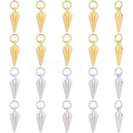20Pcs 2 Colors Brass Charms KK-HY0001-25-1
