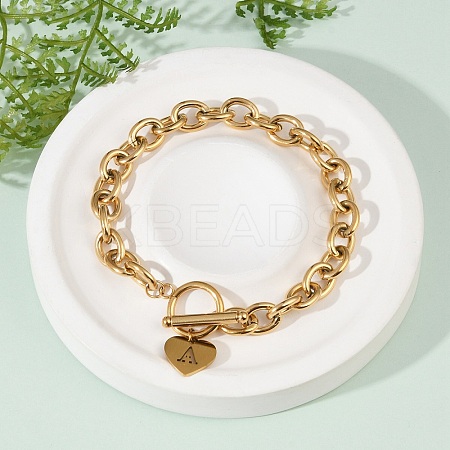 Golden 304 Stainless Steel Charm Bracelets LS-NJEW-K284-01G-A-1