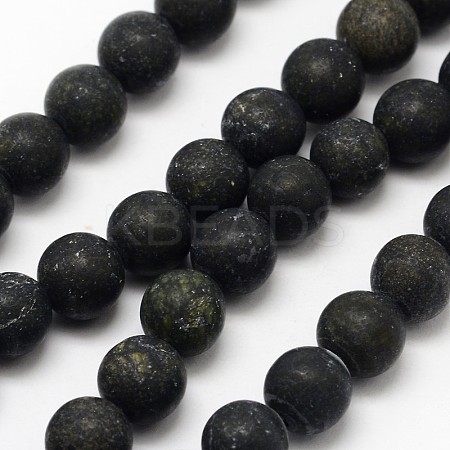 Natural Serpentine/Green Lace Stone Beads Strands G-D676-12mm-1