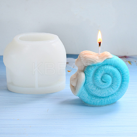 Conch Goddess Girl Candle Food Grade Silicone Statue Molds SIMO-PW0006-009-1