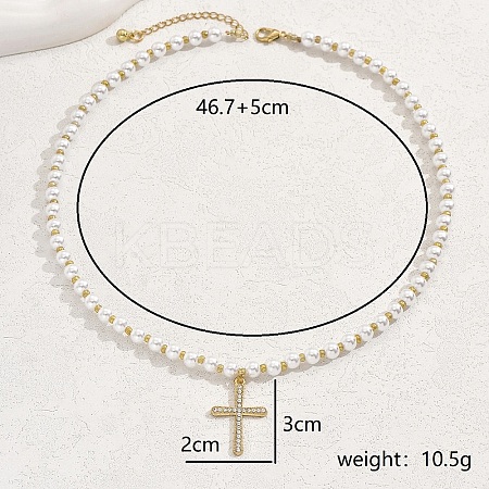 Fashionable Zinc Alloy Cross Pendant Necklaces YS5782-1-1