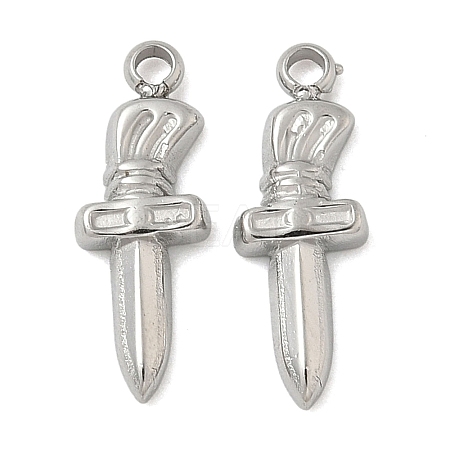 304 Stainless Steel Pendants STAS-D127-21B-P-1