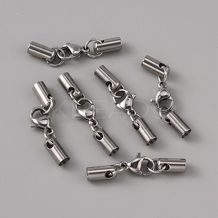 304 Stainless Steel Lobster Claw Clasps STAS-WH0044-06E-P-1
