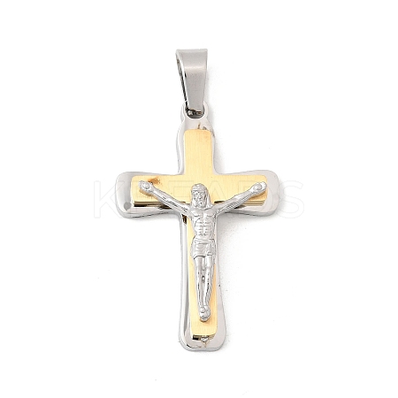 304 Stainless Steel Pendants STAS-G378-08GP-1