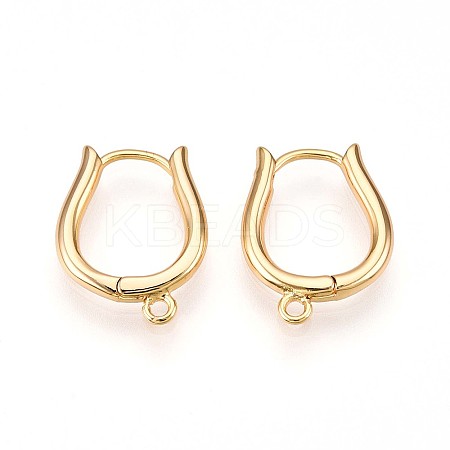 Brass Hoop Earring Finding KK-N261-57G-1