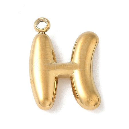 304 Stainless Steel Initial Pendants STAS-S186-12H-G-1