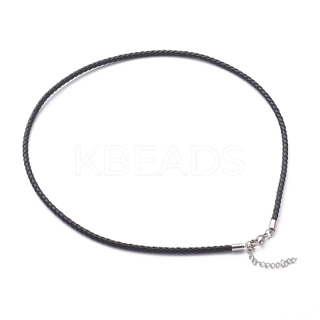Braided Waxed Polyester Cord Necklaces Making NJEW-Z011-03P-C-1