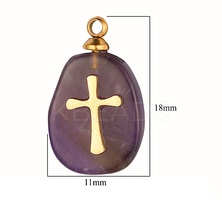 Natural Amethyst Pendants FIND-PW0015-02A-06-1