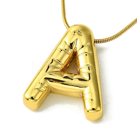 Ion Plating(IP) Initial Letter 304 Stainless Steel Pendant Necklace NJEW-R265-05G-A-1