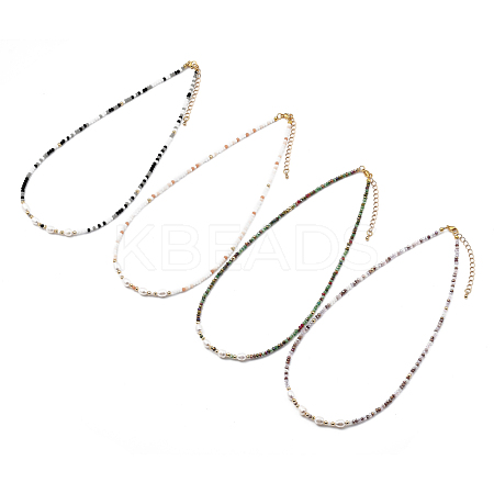 Beaded Necklaces NJEW-JN03075-1
