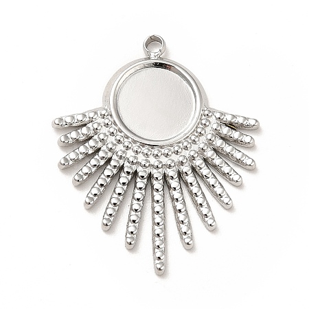 Non-Tarnish 304 Stainless Steel Pendant Cabochon Settings X-STAS-H172-13P-1