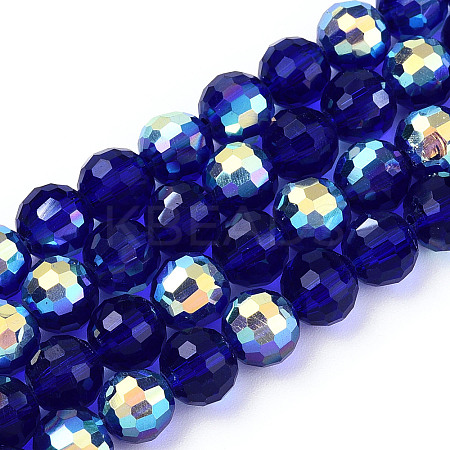 Transparent Electroplate Glass Beads Strands EGLA-N012-001-B09-1