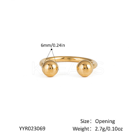 304 Stainless Steel Open Cuff Rings for Women DM3839-1-1