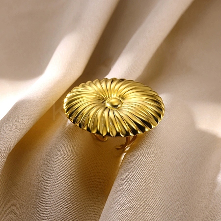 304 Stainless Steel Open Cuff Ring for Women LS-RJEW-Z088-02G-04-1