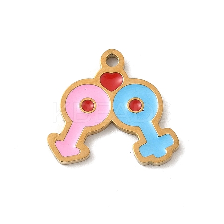 304 Stainless Steel Enamel Charms LS-STAS-P388-19J-G-1