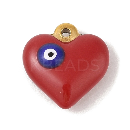 304 Stainless Steel Enamel Pendants STAS-M071-02G-1