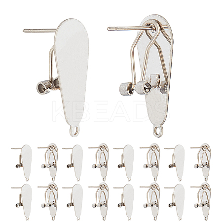 10Pcs 304 Stainless Steel Stud Earring Findings STAS-SP0001-88B-P-1
