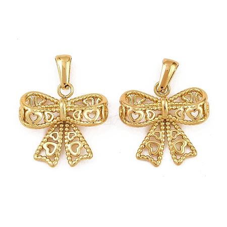 Hollow 304 Stainless Steel Pendants STAS-P438-24G-1