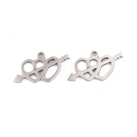 Non-Tarnish 5Pcs 201 Stainless Steel Pendants STAS-M056-03P-1