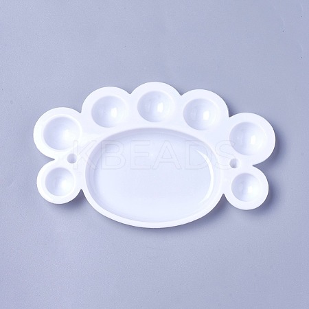 Plastic Watercolor Oil Palette AJEW-L072-B04-1