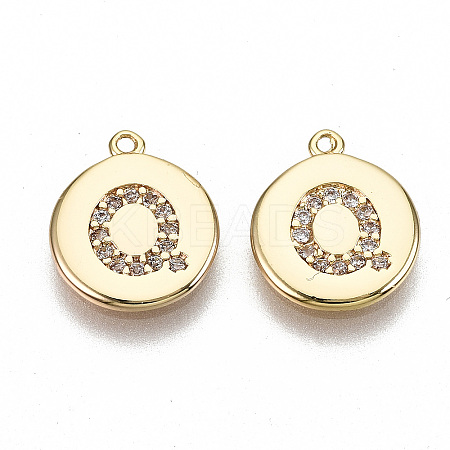 Brass Micro Pave Clear Cubic Zirconia Charms LS-KK-N231-233Q-NF-1