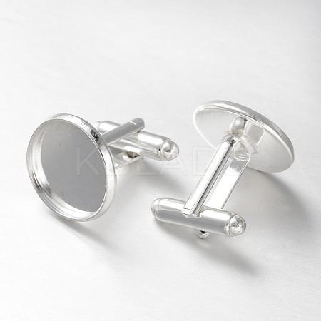 Brass Cuff Button X-KK-E062-S-1