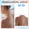 2Pcs 2 Colors Alloy Chains Neck Strap for Eyeglasses AJEW-GF0011-78-4
