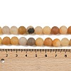 Frosted Round Natural Yellow Aventurine Bead Strands G-J338-06-8mm-5