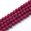 Synthetic Lava Rock Beads Strands G-S247-8mm-M-1-2