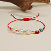 Adjustable Nylon Cord Braided Bead Beacelets OH2214-1