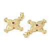 Brass Micro Pave Cubic Zirconia Pendants KK-M246-43G-2