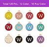 120Pcs 12 Colors Golden Plated Alloy Charms ENAM-SZ0001-64W-5
