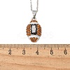 Zinc Alloy Topaz Rhinestone Sport Ball Pendant Cable Chain Necklaces NJEW-U024-01P-06-5